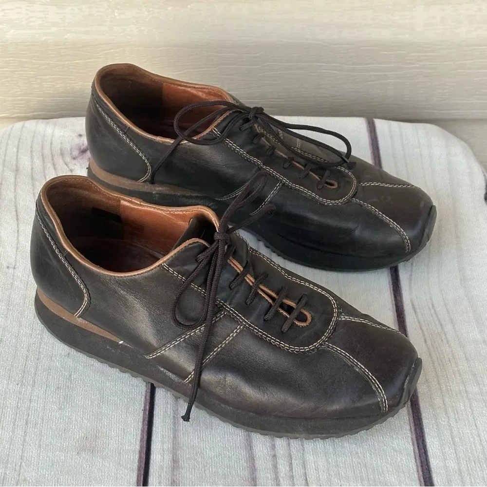 Paul Green Munchen Brown Leather Driving Shoes Women’s Sz 7‎ Lace Up Sneakers